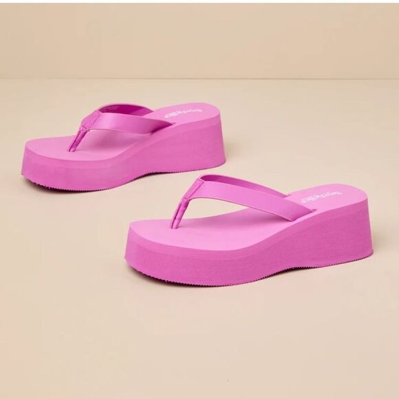 Seychelles Pink Platform Sandals(Size 6) - Picture 2 of 8